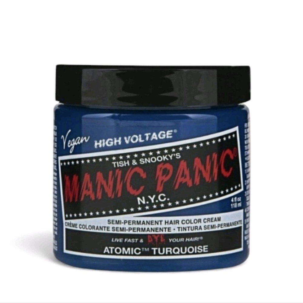 Manic Panic Atomic‎ Blue Turquoise Hair Color Cream Rockabilly Gothic TikTok